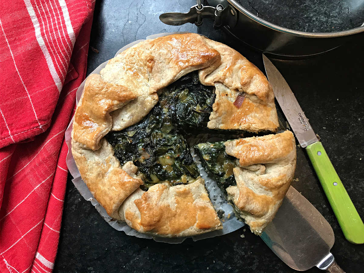 Swiss chard galette