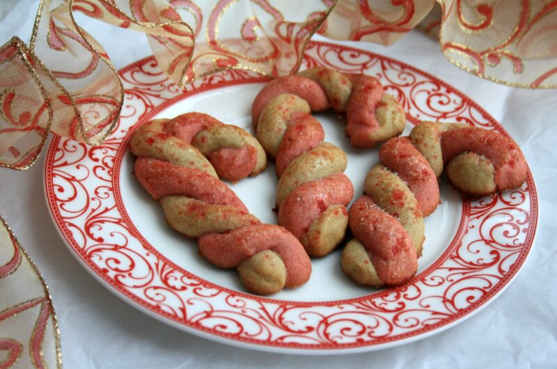 Healthier Candy Cane Cookies