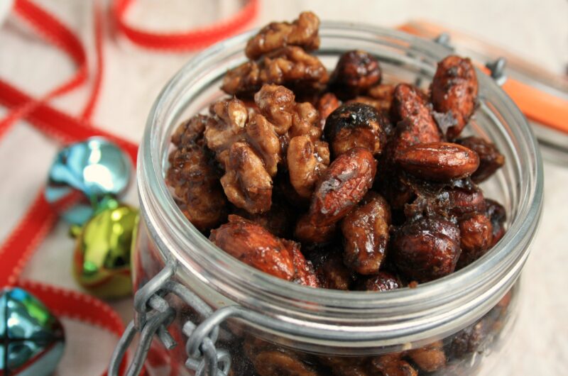 Chinese Five Spice Candied Nuts for Homemade Gift Giving