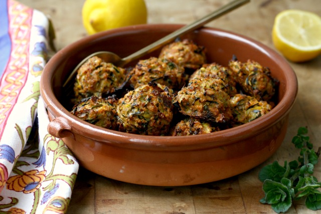 vegetarian zucchini "meat" balls 