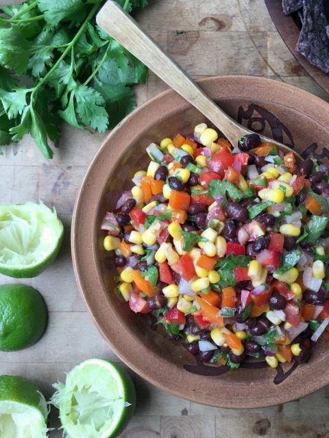 Sweet Pepper Black Bean Salsa is great eaten like a dip with tortilla chips or added to quesadillas, tacos and fajitas.