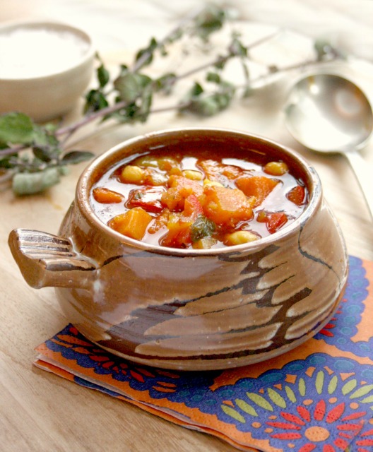 Sweet Potato Chickpea Soup from Moosewood Restaurant 
