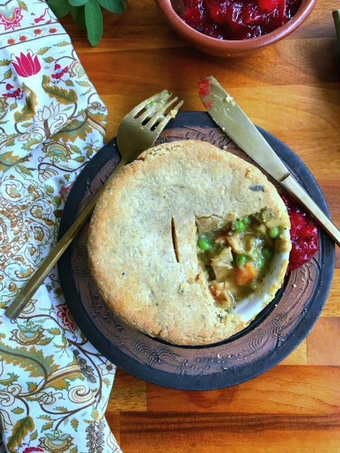 Chicken Pot Pie with Cornmeal Sage Pastry 