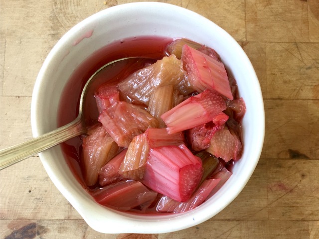 Easy baked rhubarb is lovely and delicious. 