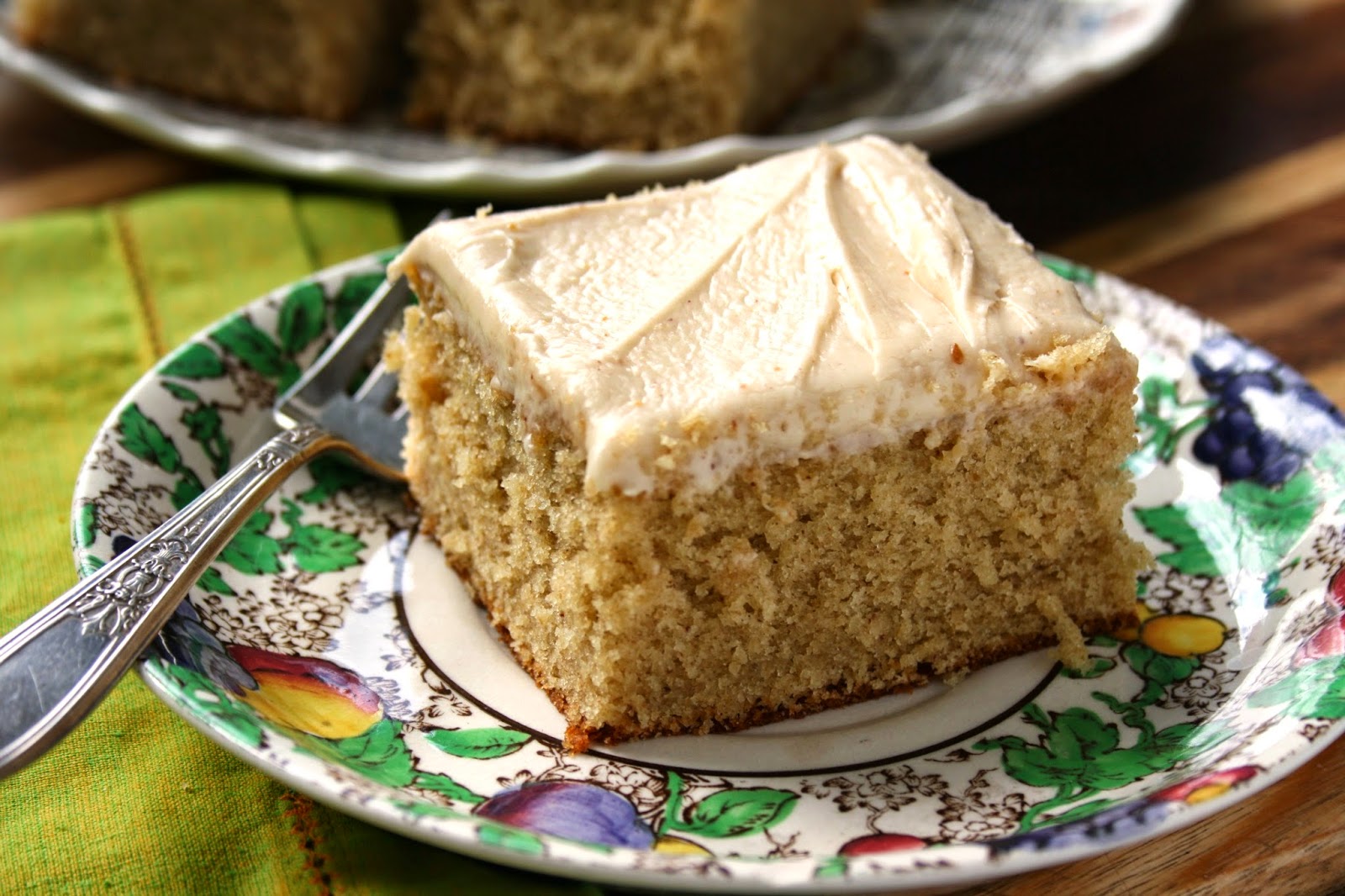 fluffy peanut butter cake with stone ground flour