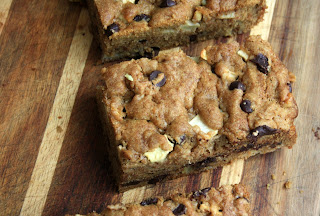 Easy apple chocolate chip cake with walnuts