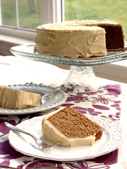 Warmly Spiced Buttermilk Clove Cake with Brown Sugar Fudge Frosting
