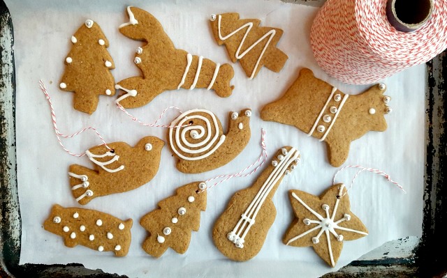 whole wheat gingerbread cut out cookies