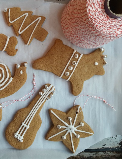 whole wheat gingerbread cut out cookies