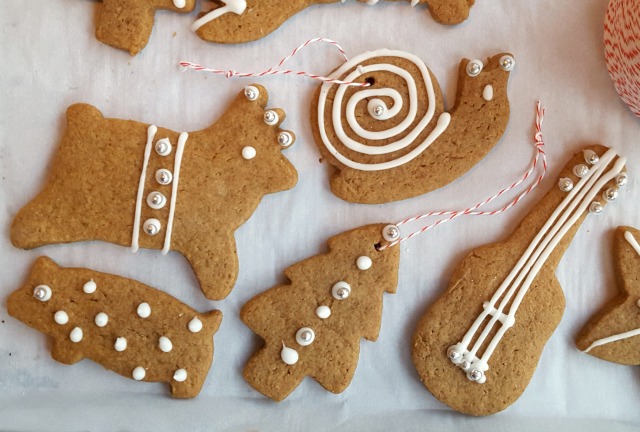 whole wheat gingerbread cut out cookies