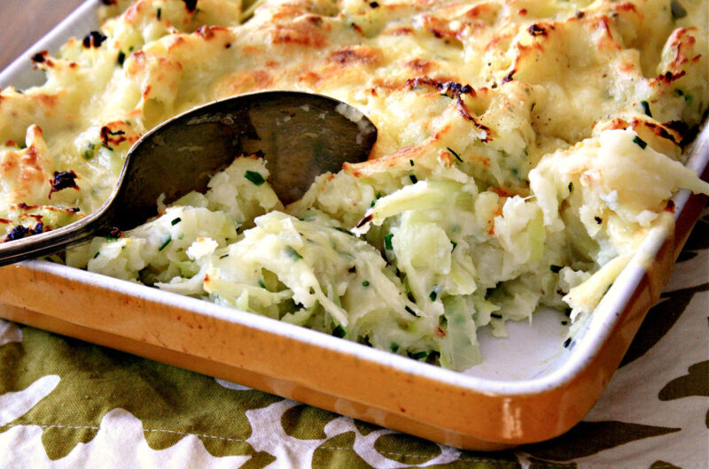 Rumpledethumps: Potato and Cabbage Topped with Cheese