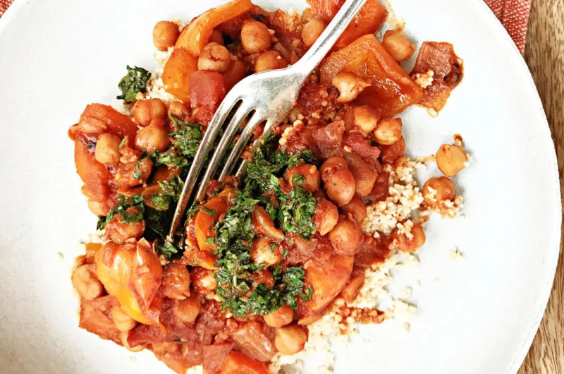 Smoky Chickpea Stew with Parsley Pesto
